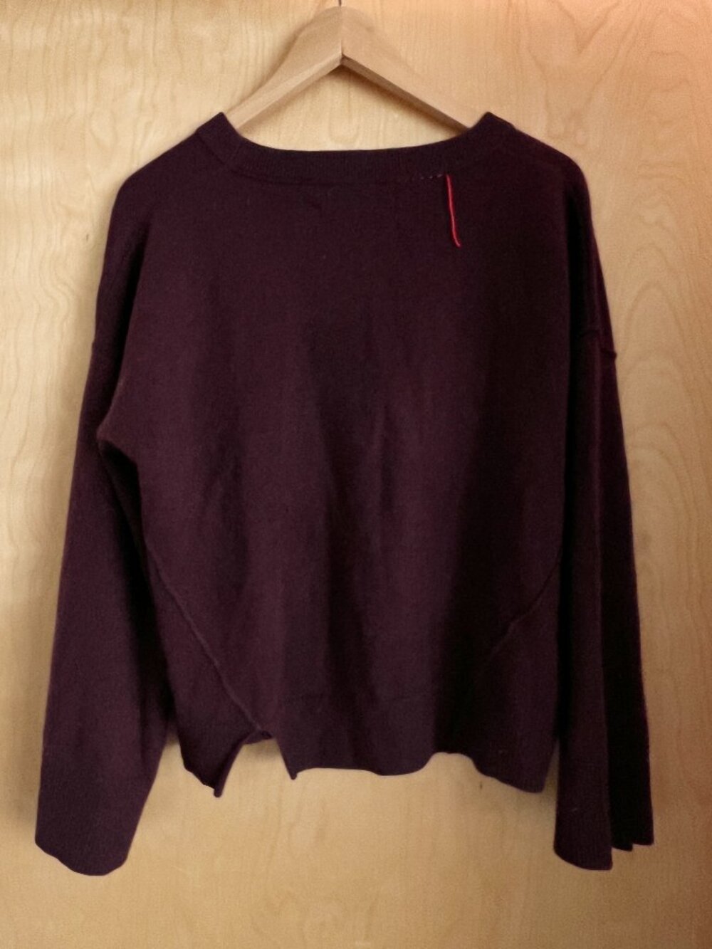 Parrish LA Cashmere Sweater in Deep Eggplant